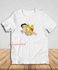 Betty Boop And Winnie Pooh Love Honey T-Shirt
