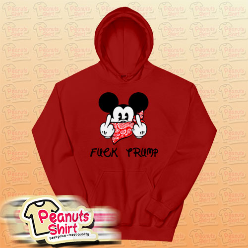 Fuck Trump Mickey Mouse Middle Finger Hoodie For Unisex