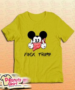 Fuck Trump Mickey Mouse Middle Finger T-Shirt For Unisex