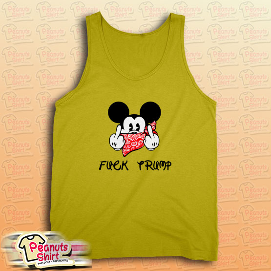 Fuck Trump Mickey Mouse Middle Finger Tank Top for Unisex