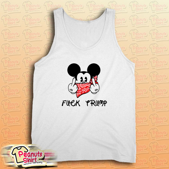 Fuck Trump Mickey Mouse Middle Finger Tank Top