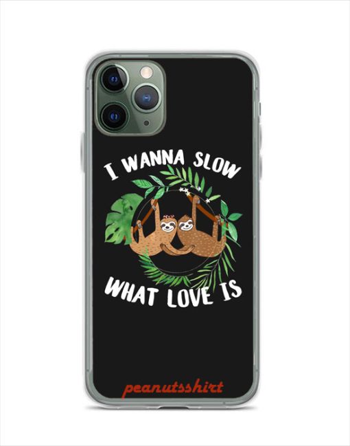 Funny Sloth 80s Couple Tropical iPhone Case
