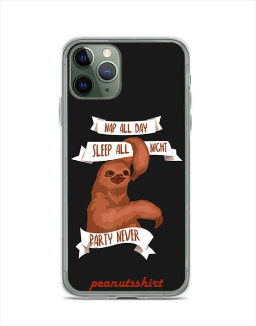 Funny Sloth For Sloth Lovers iPhone Case