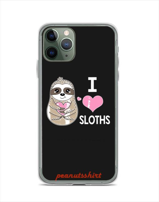 I Love Sloths Cute Sloth iPhone Case