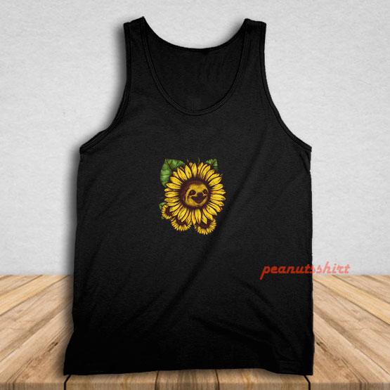 Sloth Sunflower Tank Top