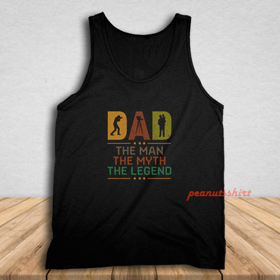 Vintage Photography Dad Man Myth Legend Tank Top