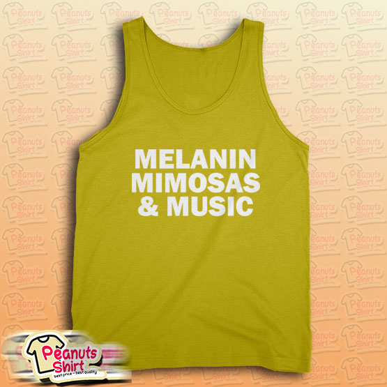 Melanin Mimosas and Music Yellow Tank Top