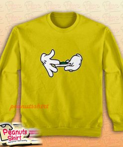Mickey Mouse Hands Rolling Blunt Swag Yellow Sweatshirt