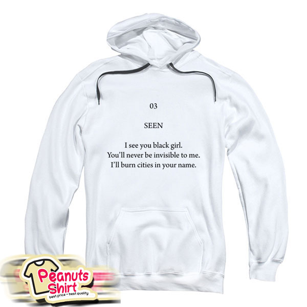 03seeni See You Black Girl Hoodie