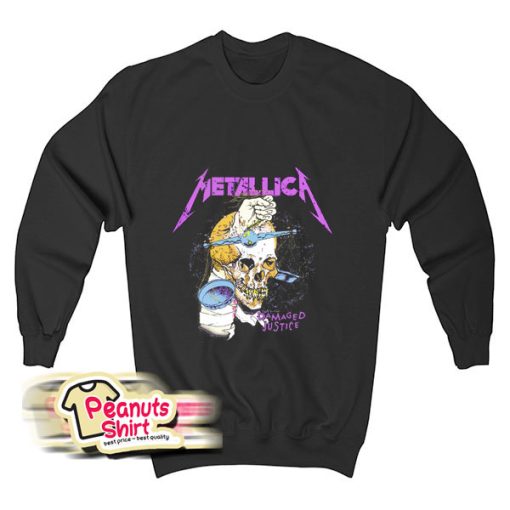 Metallica Damaged Justice Logo Sweatshirt
