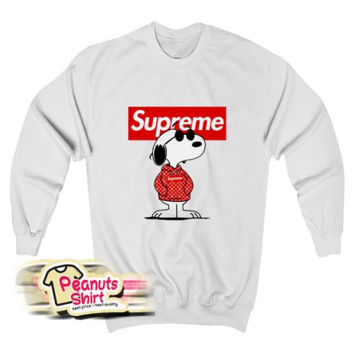 Snoopy Supreme X Lv Stay Stylish Joe Cool Sweatshirt