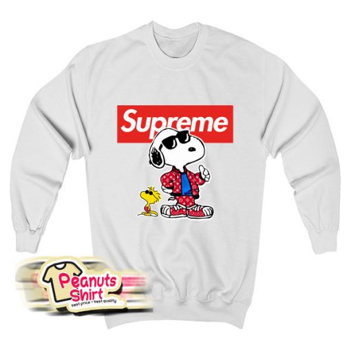 Grunge Snoopy Supreme Collab Sweatshirt