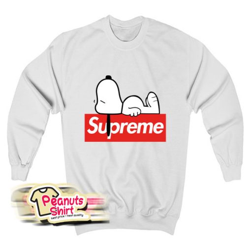Joe Cool Snoopy Slepp Supreme Collab Sweatshirt