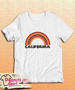 California Flocked Rainbow T-Shirt