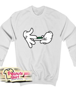 Mickey Mouse Hands Rolling Blunt Swag Sweatshirt