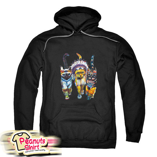 3 Indian Cats Hoodie