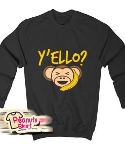 Yello Banana Monkey Lover Sweatshirt