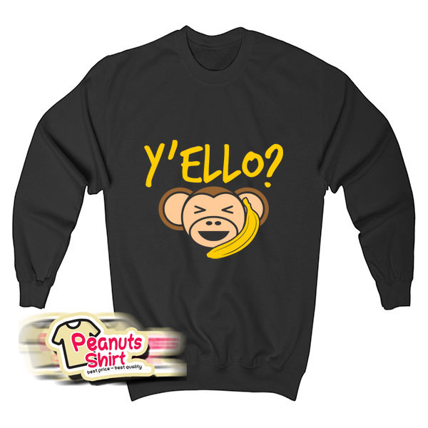 Yello Banana Monkey Lover Sweatshirt