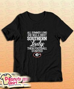 Georgia Bulldogs All Summer Long She Was A Sweet Southern Lady T-Shirt