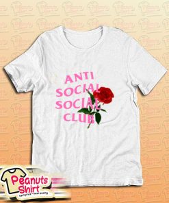 Anti Social Social Club With Rose T-Shirt