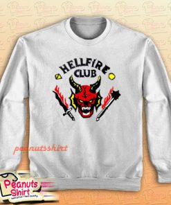 Stranger Things 4 Hellfire Club Skull & Weapons Sweatshirt