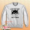 Live Fast And Die 9 Times Ringer Sweatshirt