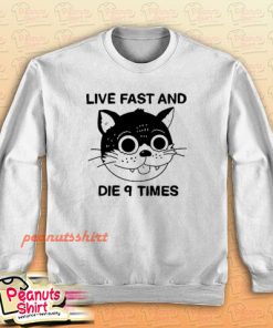Live Fast And Die 9 Times Ringer Sweatshirt