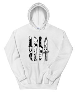 Horror Movie Characters in Knives Hoodie
